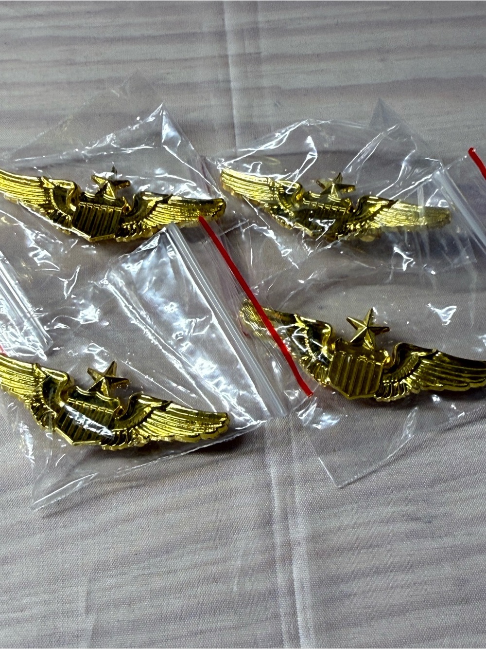 Gold Wing Pins - Pack of 4
